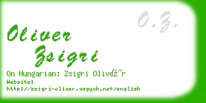 oliver zsigri business card